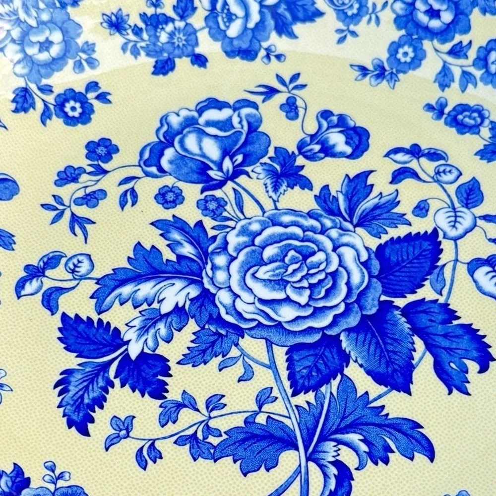 Spode Blue Room Garden Collection British Flowers Rosa 9 Inch Pasta Soup Bowl